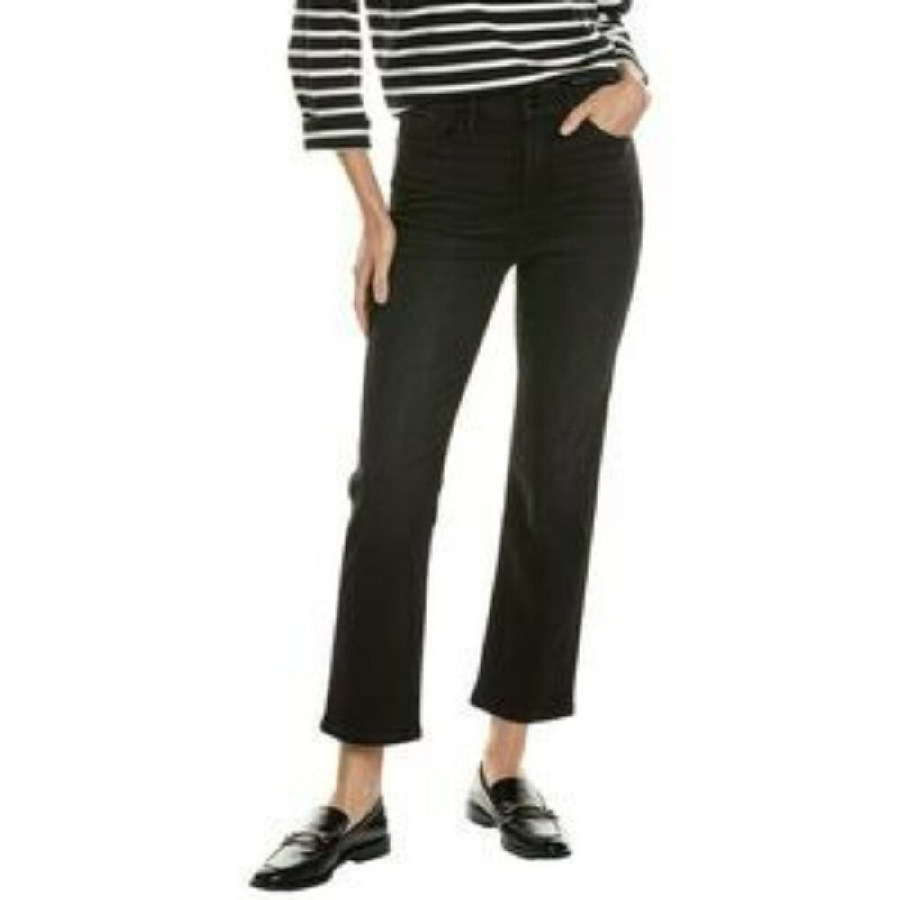 Frame Le High Straight Black Denim Jeans Womens 31